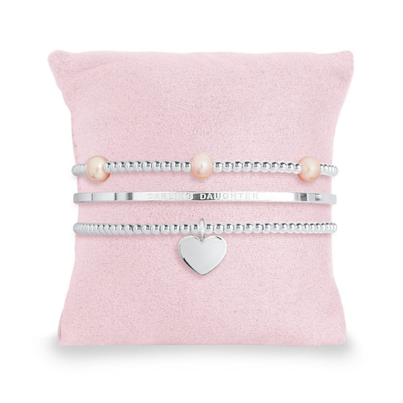 Occasion Gift Box Darling Daughter Stacking Bracelets 3152 on cushion