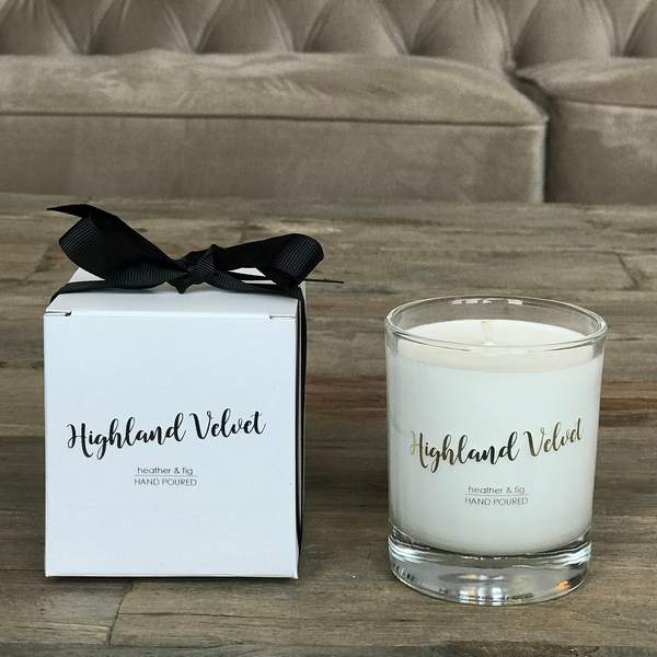 Old School Beauly Hand Poured Candle - Highland Velvet 20cl with gift box