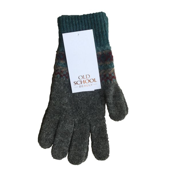 Old School Beauly Knitwear - Culloden Lambswool Gloves with tags