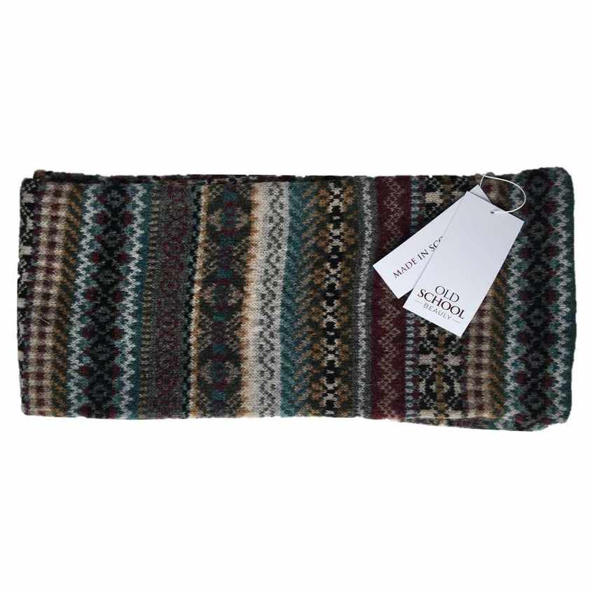 Old School Beauly Knitwear - Culloden Scarf folded with tags