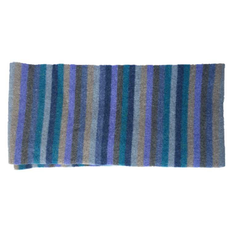 Old School Beauly Knitwear - Inverness Blue Skies Scarf folded