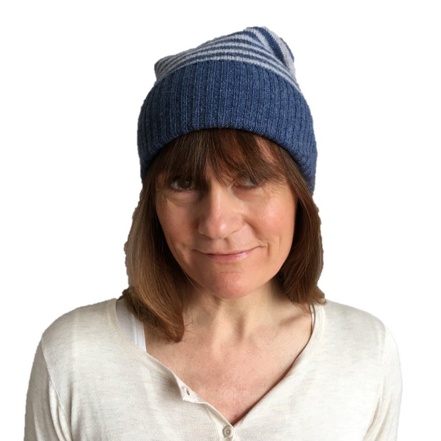 Old School Beauly Knitwear - Ullapool Hat on model front