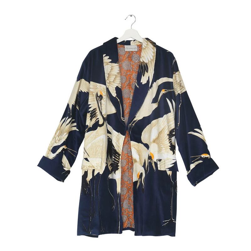 One Hundred Stars Boyfriend Jacket Navy Stork front