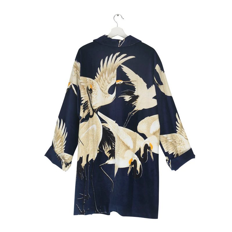 One Hundred Stars Boyfriend Jacket Navy Stork back