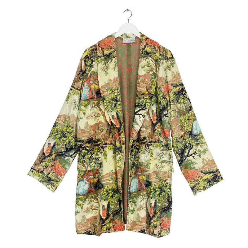 One Hundred Stars Country Toile Velvet Boyfriend Jacket front