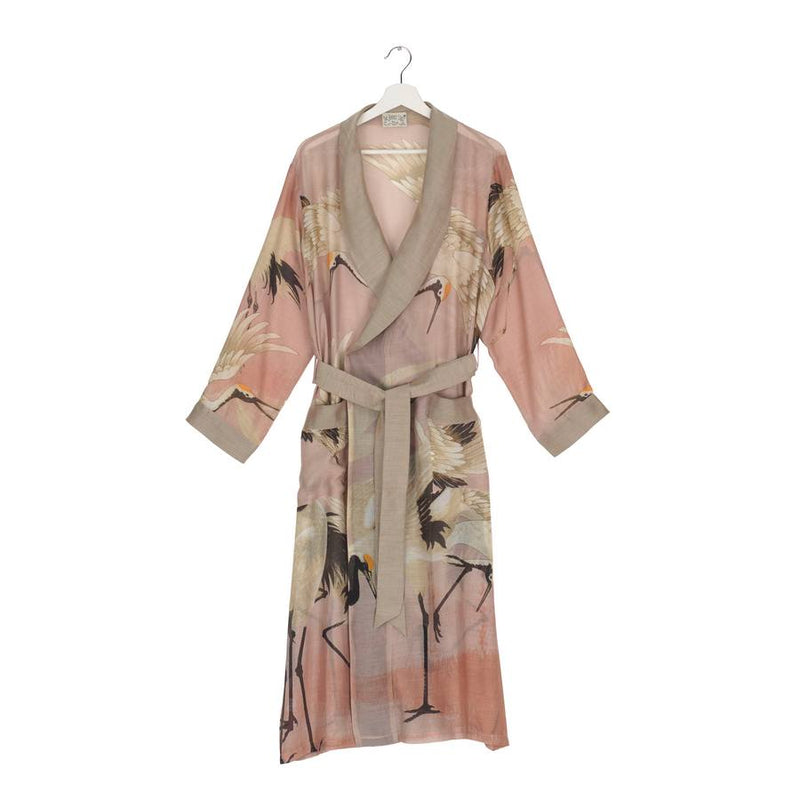 One Hundred Stars Dressing Gown Stork Pink front