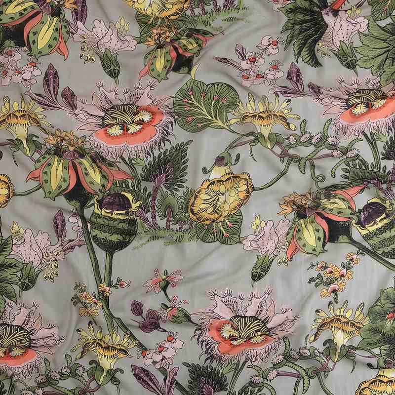 One Hundred Stars Eccentric Blooms Putty Scarf SCAECCPUT flat