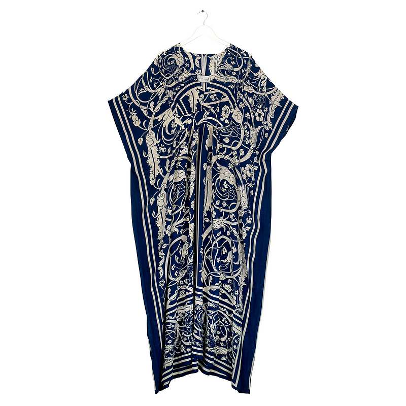 One Hundred Stars Margeux Maxi Kaftan Jaipur Blue KAMJAIBLU front