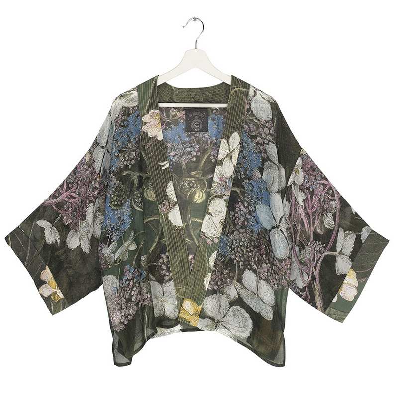 One Hundred Stars Marianne North Hydrangea Forest Kimono front