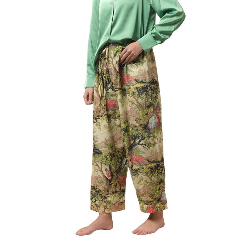 One Hundred Stars Pants Country Toile in Natural PANCTY on model front