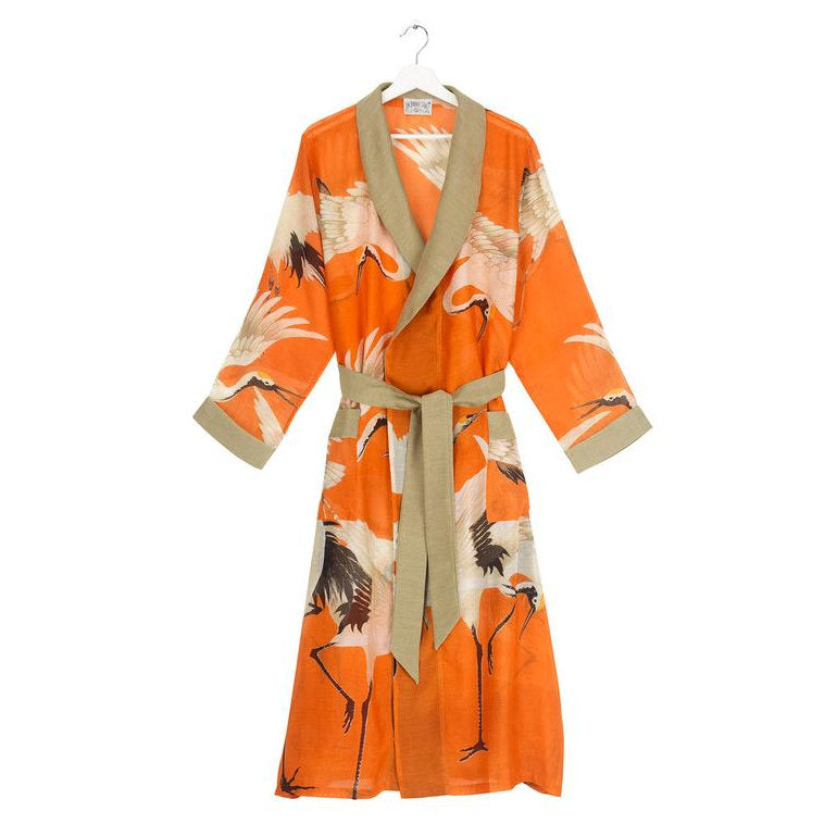 One Hundred Stars Stork Orange Gown front
