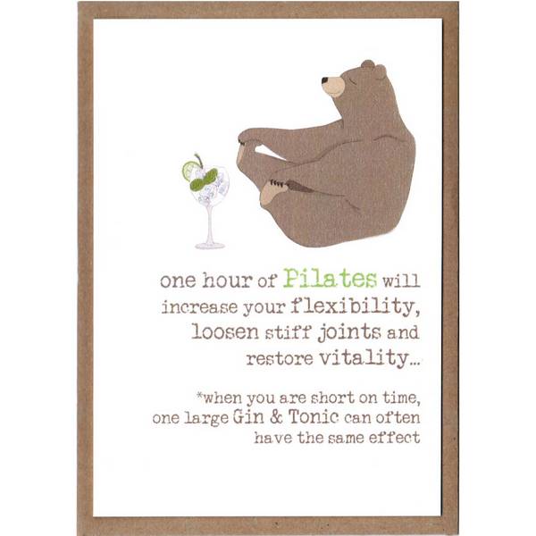 One Hour Of Pilates v Gin & Tonic Card