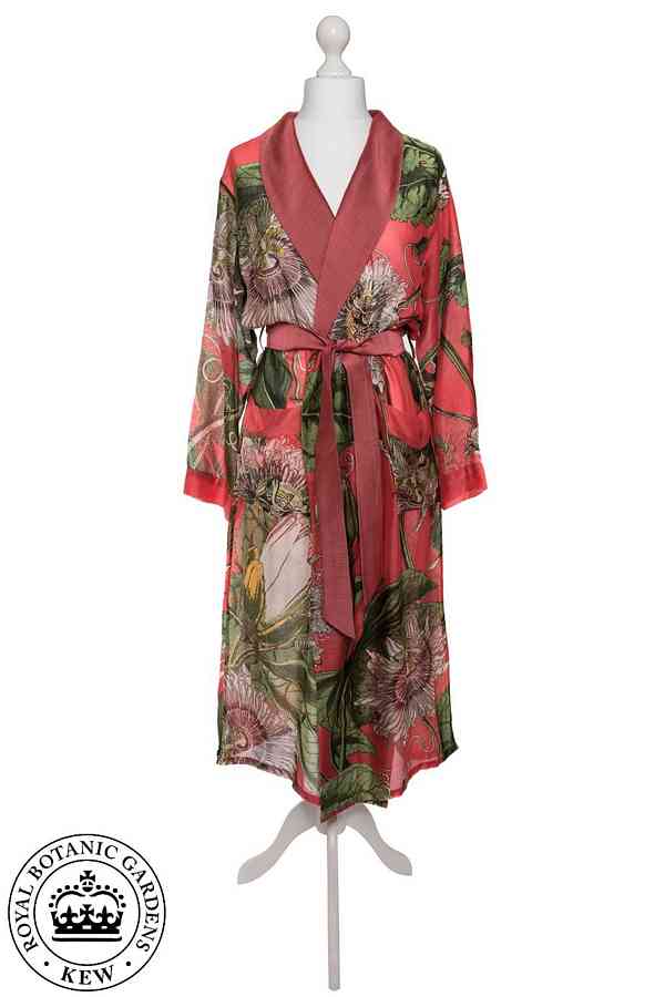 One Hundred Stars Kew Gown Coral Passion Flower on mannequin front