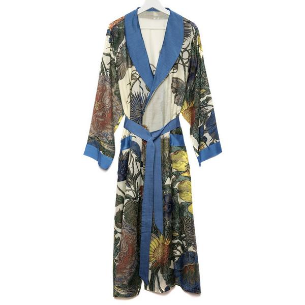 One Hundred Stars Kew Thistle Dressing Gown front