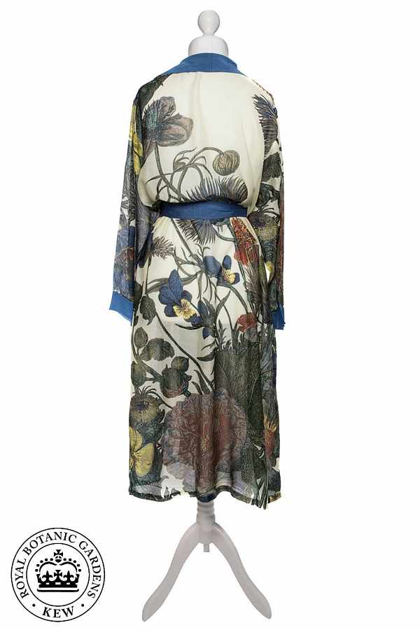 One Hundred Stars Kew Thistle Dressing Gown on mannequin back