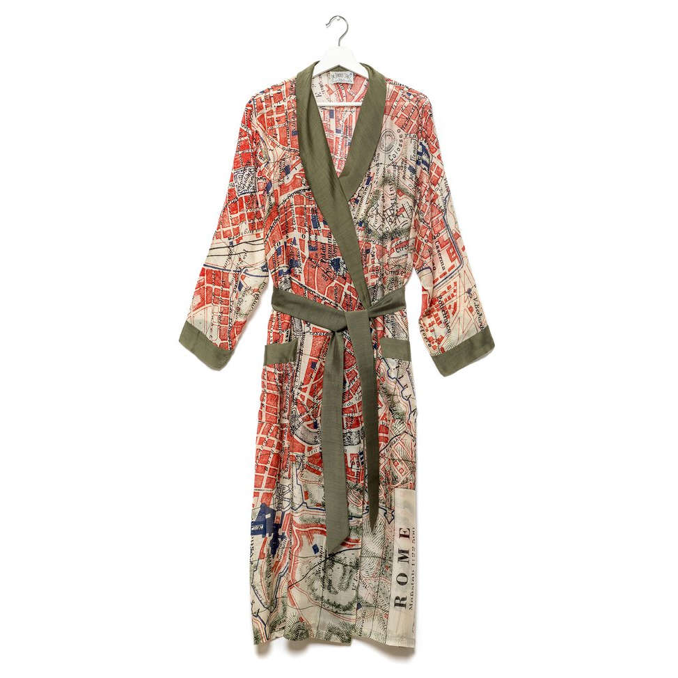 One Hundred Stars Rome Map Dressing Gown front