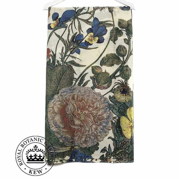 One Hundred Stars Royal Botanic Gardens Kew Thistle Scarf folded