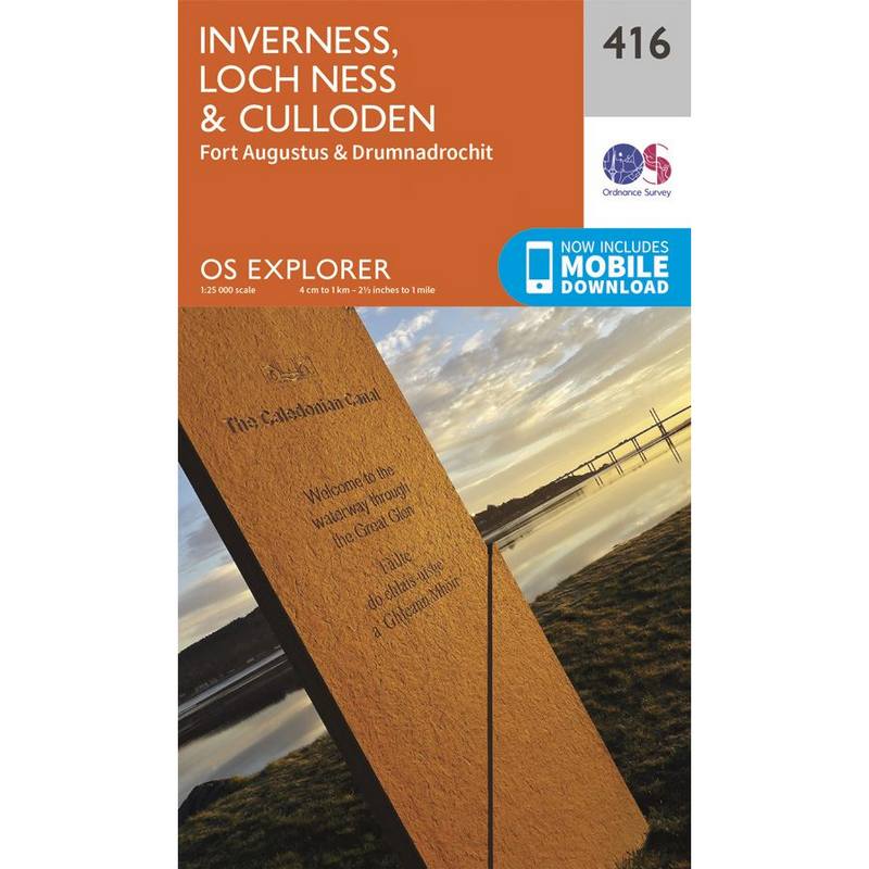 Ordnance Survey Explorer 416 Inverness Loch Ness and Culloden