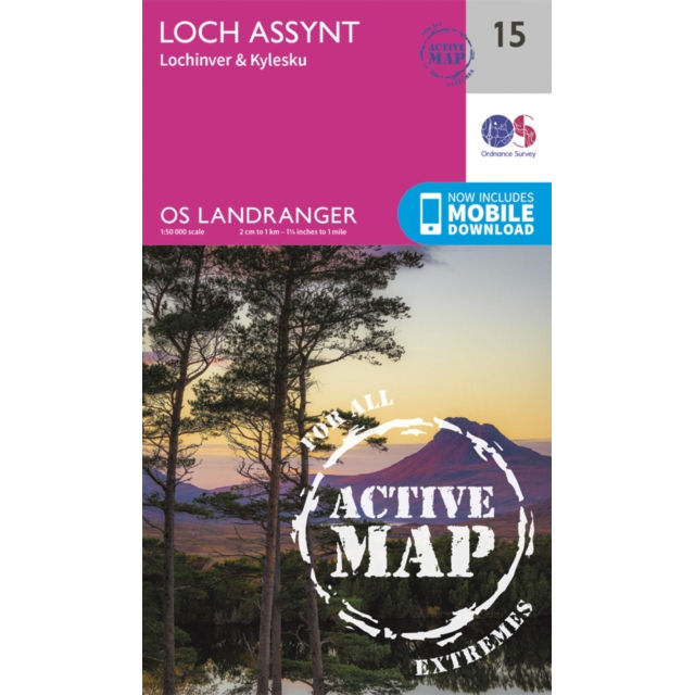 Ordnance Survey Landranger Weatherproof 015 Loch Assynt, Lochinver & Kylesku