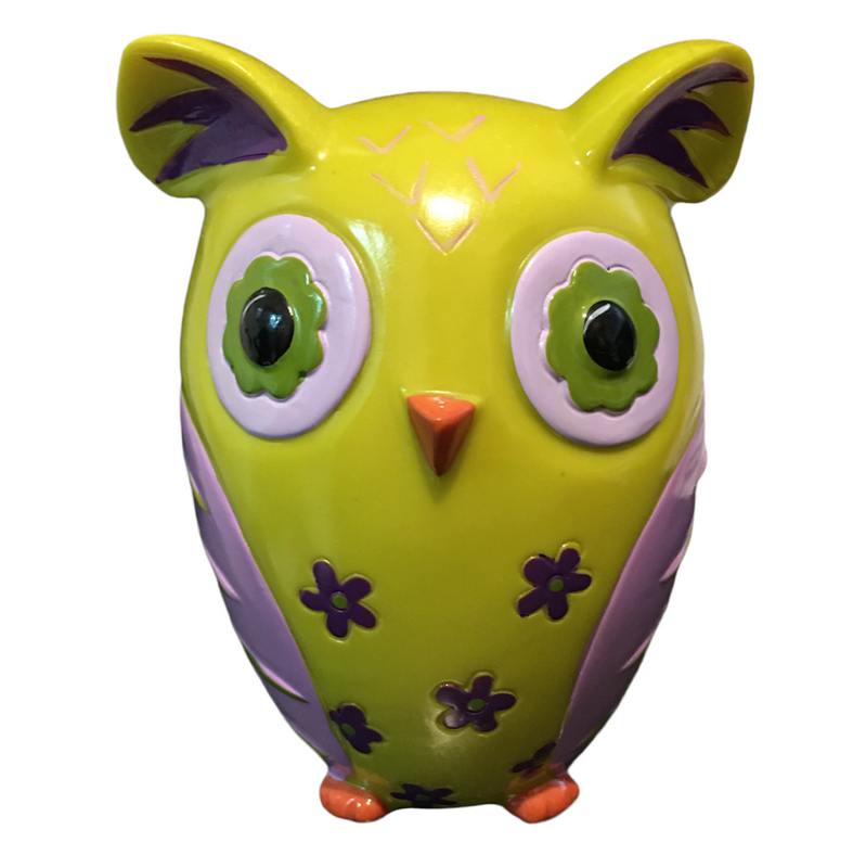 Owl Money Bank Lime Green