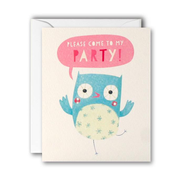 Owl Party Invitation Pack of 5 Cards MC2596