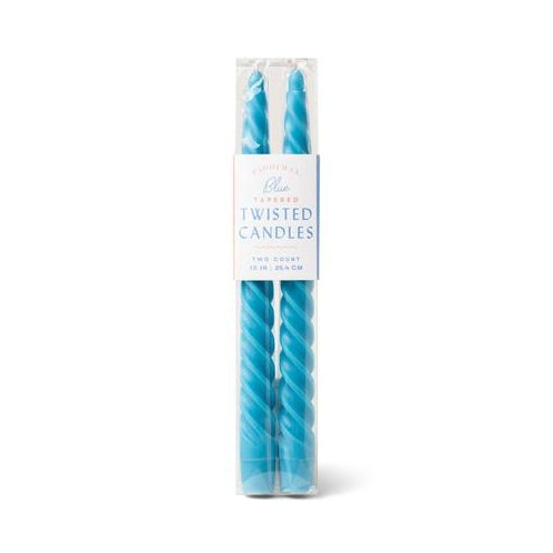 Paddywax Blue Twisted Taper Candles