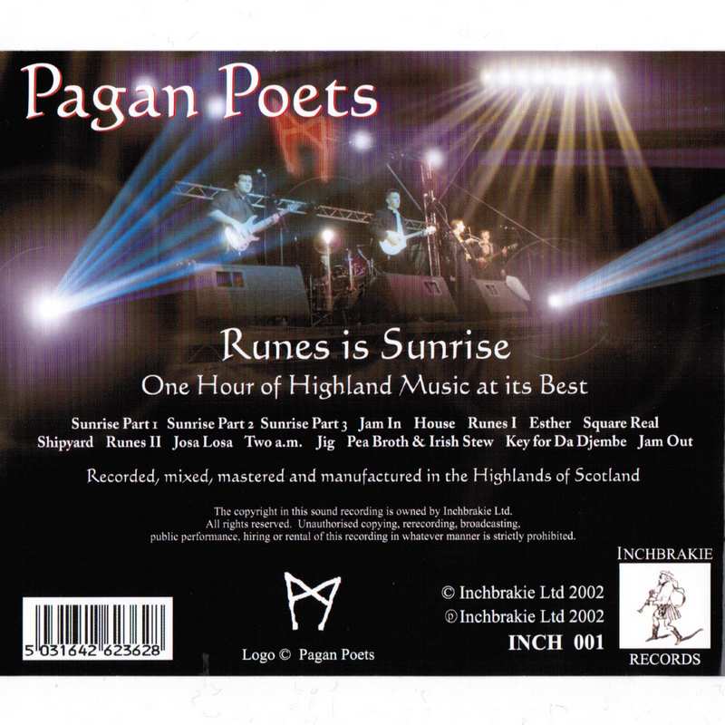 Pagan Poets Runes INCH001 track list inlay