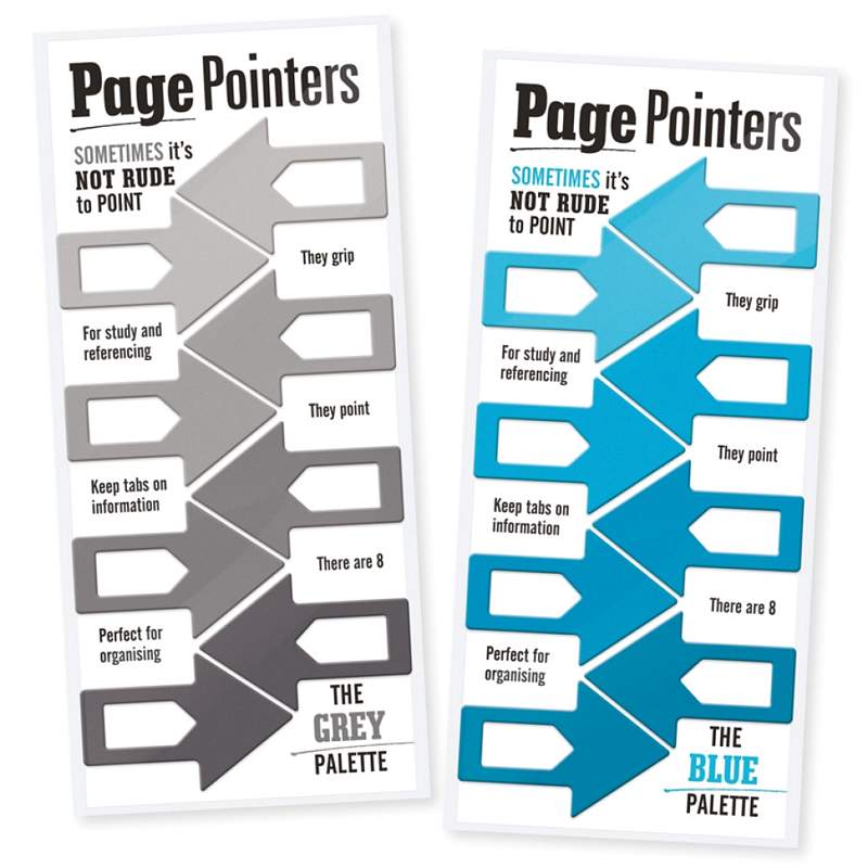Page Pointers grey & Blue