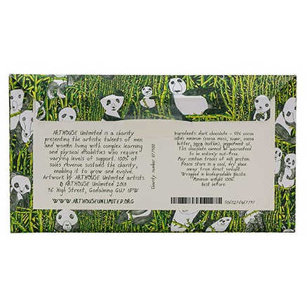 Panda Party Handmade Dark Chocolate Infused With Mint Oil back