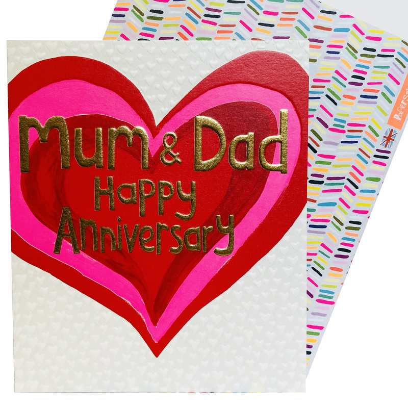 Paper Salad Greetings Card Happy Anniversary Mum & Dad