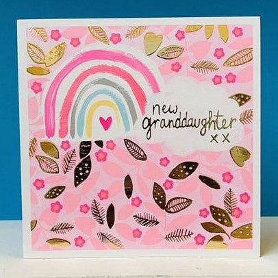 Paper Salad Greetings Card New Granddaughter