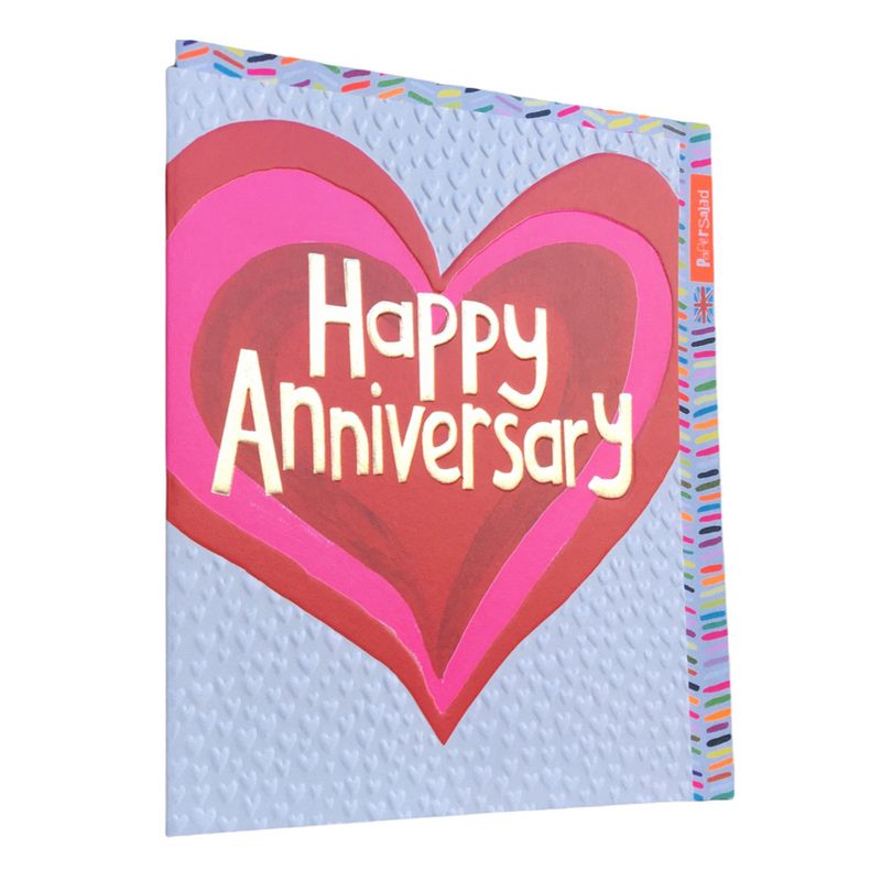 Paper Salad Greetings Cards Happy Anniversary Hearts HD20103 reflective