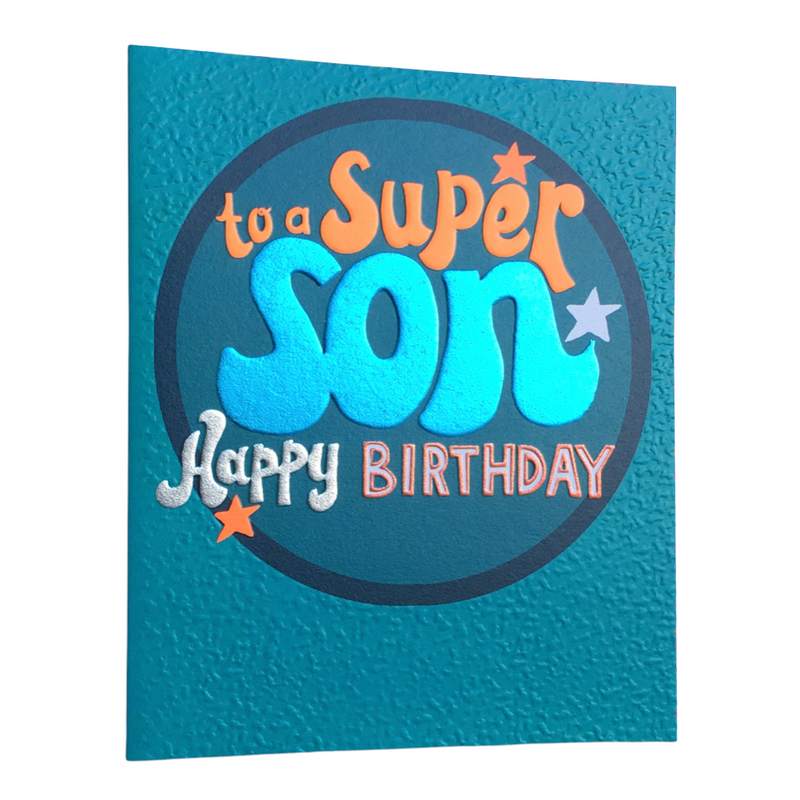 Paper Salad Greetings Cards To A Super Son Happy Birthday HD2068 angled