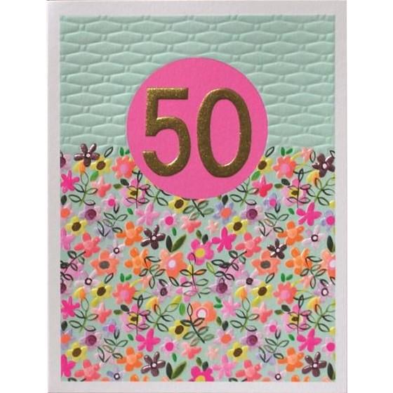 Paper Salad Publishing Greetings Card 50 Floral JA18102 front
