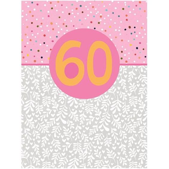 Paper Salad Publishing Greetings Card 60 Spotty Floral JA18107 front