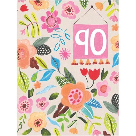 Paper Salad Publishing Greetings Card 90 Flowers JA18110 front