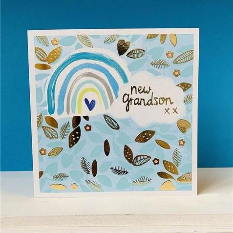 Paper Salad Publishing Greetings Card New Grandson PG2104 front