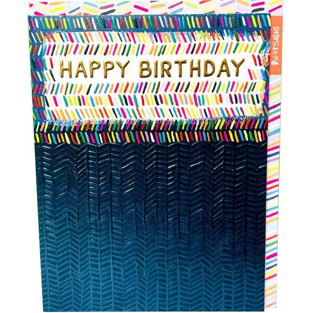 Paper Salad Publishing Happy Birthday Blue Card PX1924 front