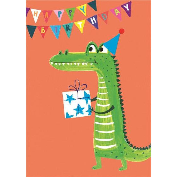 Paper Salad Publishing Happy Birthday Crocodile Card HL1920 front