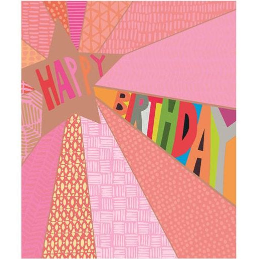 Paper Salad Publishing Happy Birthday Pink Star card HD2026 front