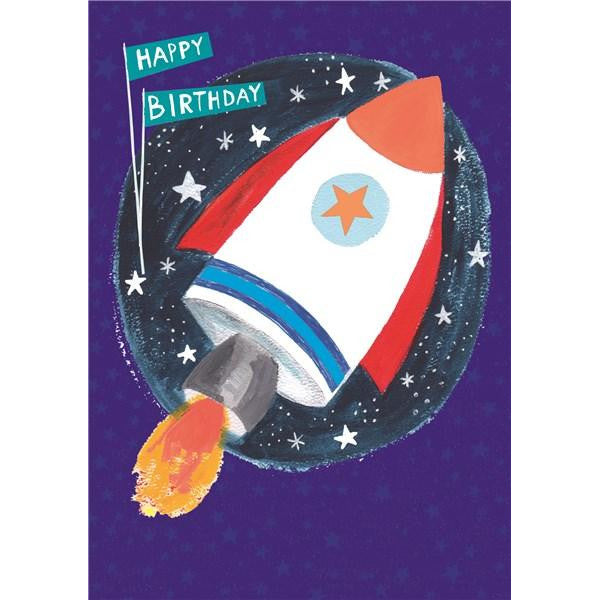 Paper Salad Publishing Happy Birthday Rocket Card HL1927 front