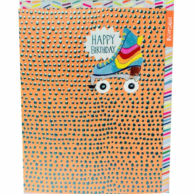 Paper Salad Publishing Happy Birthday Rollerskate Card PX1919 front