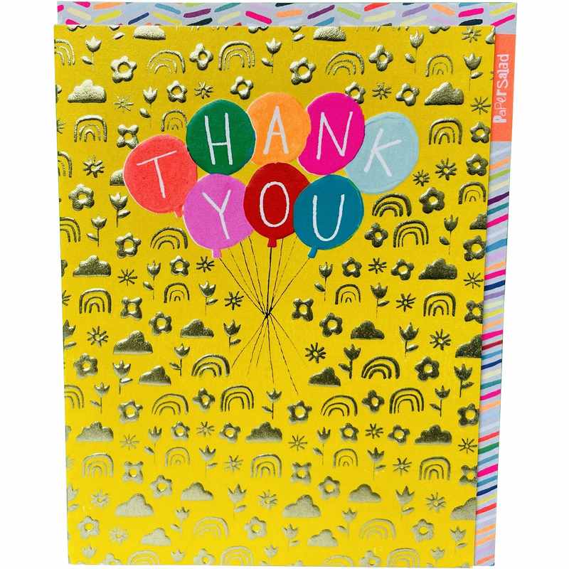 Paper Salad Publishing Thank You Balloons Card PX1908 front