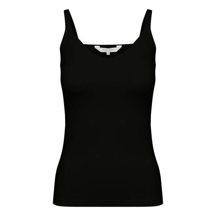 Part Two Clothing Hydda Vest Top in Black front
