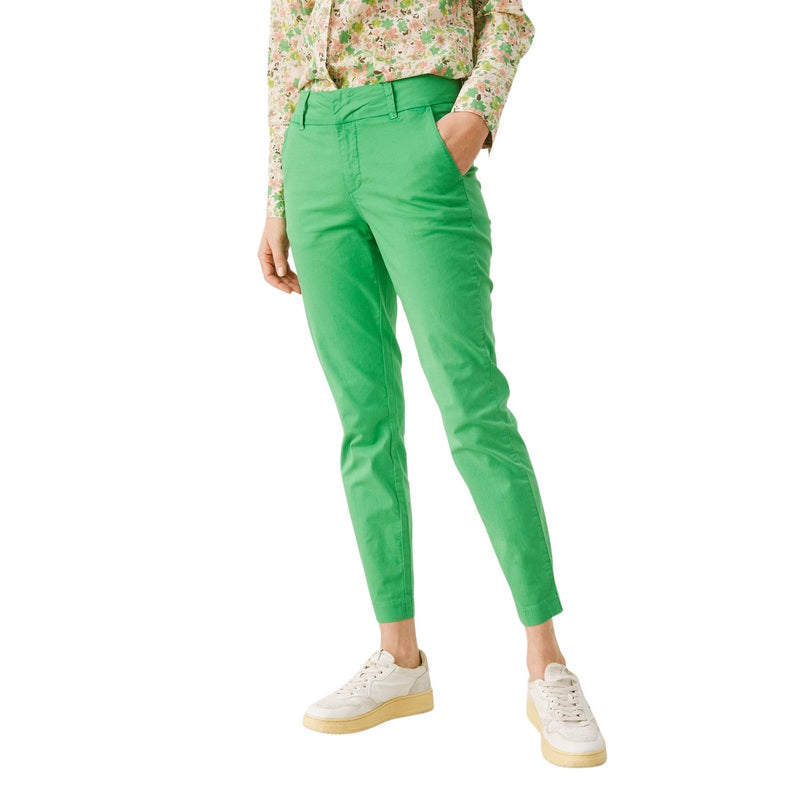 Part Two Clothing Soffys Trousers Green Briar 30305570-166127 on model front