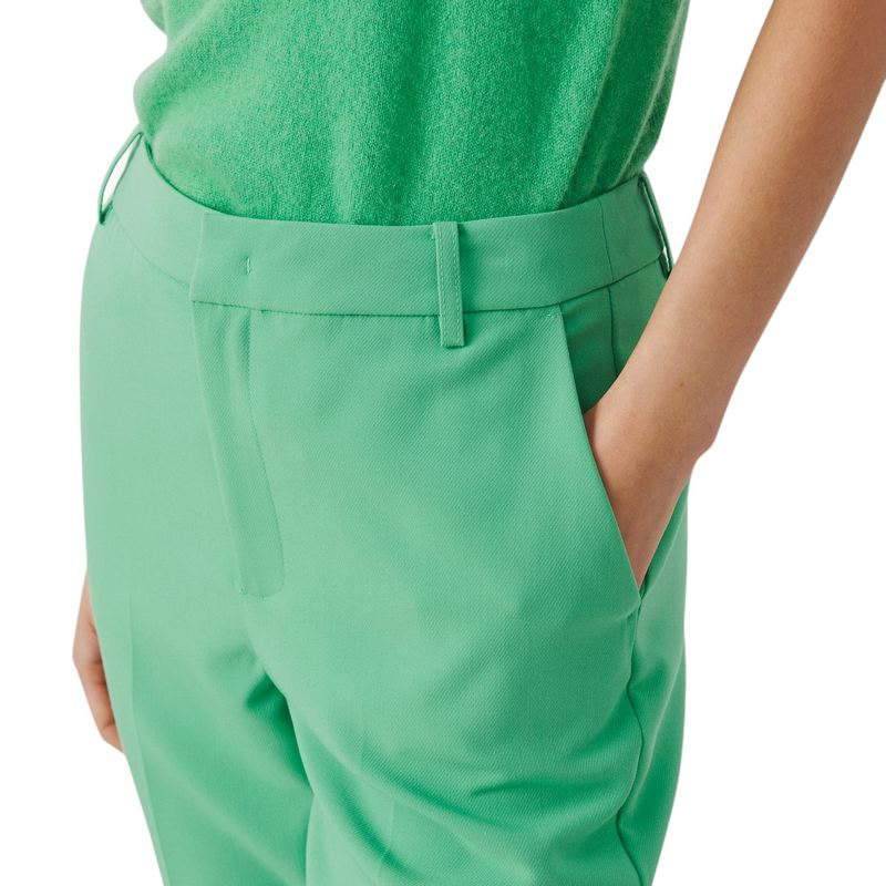 Part Two Clothing Urbana Trousers Green Briar 30306776-166127 on model pocket detail
