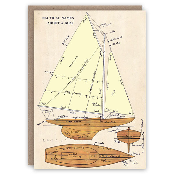 Pattern Book Nautical Names Greetings Card PB2204 front