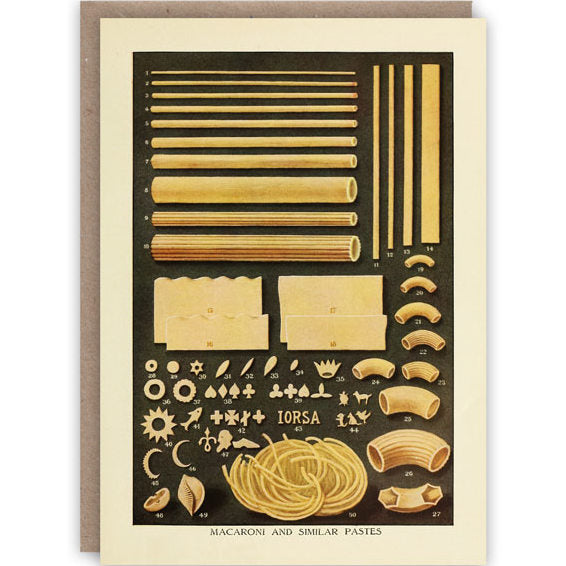 Pattern_Book Greetings Card Pasta Macaroni and Similar Pastes PB942 front