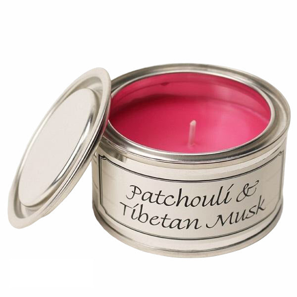 Pintail Candles Patchouli & Tibetan Musk Scented Candle in Paint Pot Tin