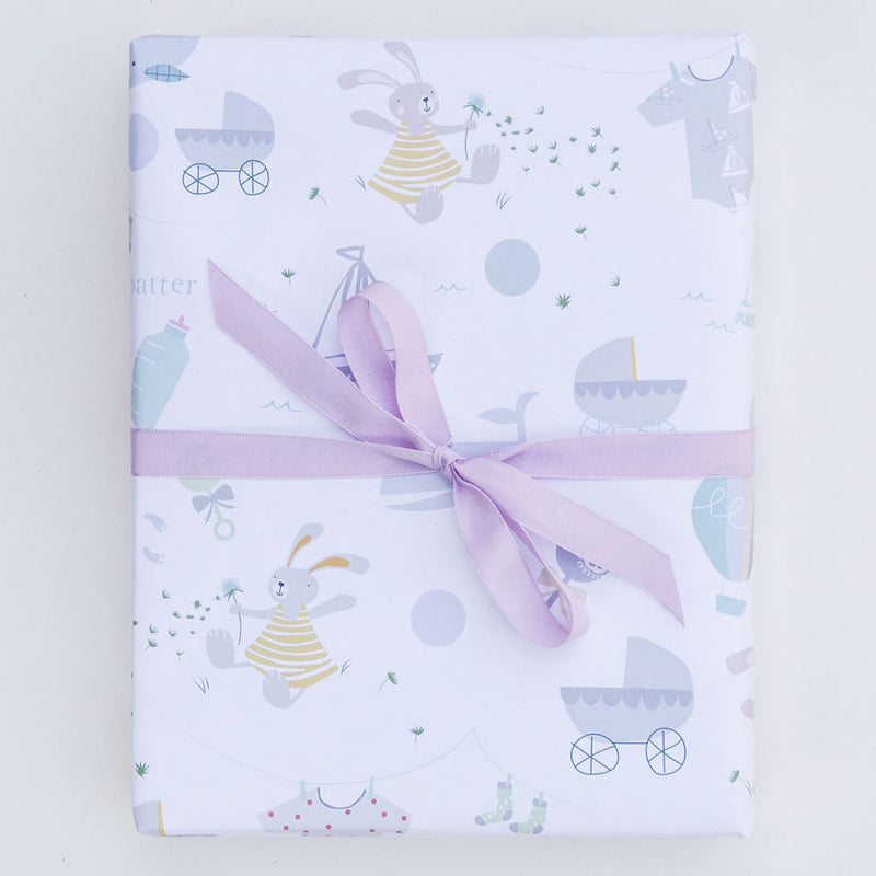 Pitter Patter Baby Gift Wrap GWE484 as parcel